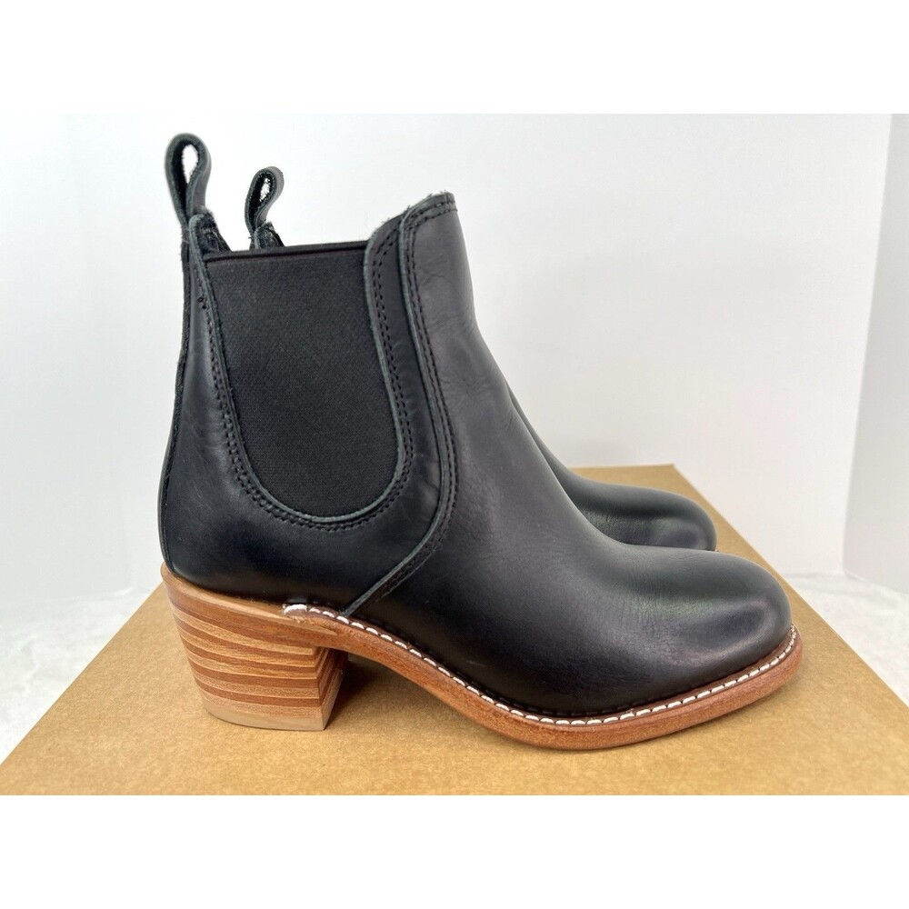 Red Wing Harriet Round Toe Chelsea Boots Heeled Black Leather 3391 Womens 6 B